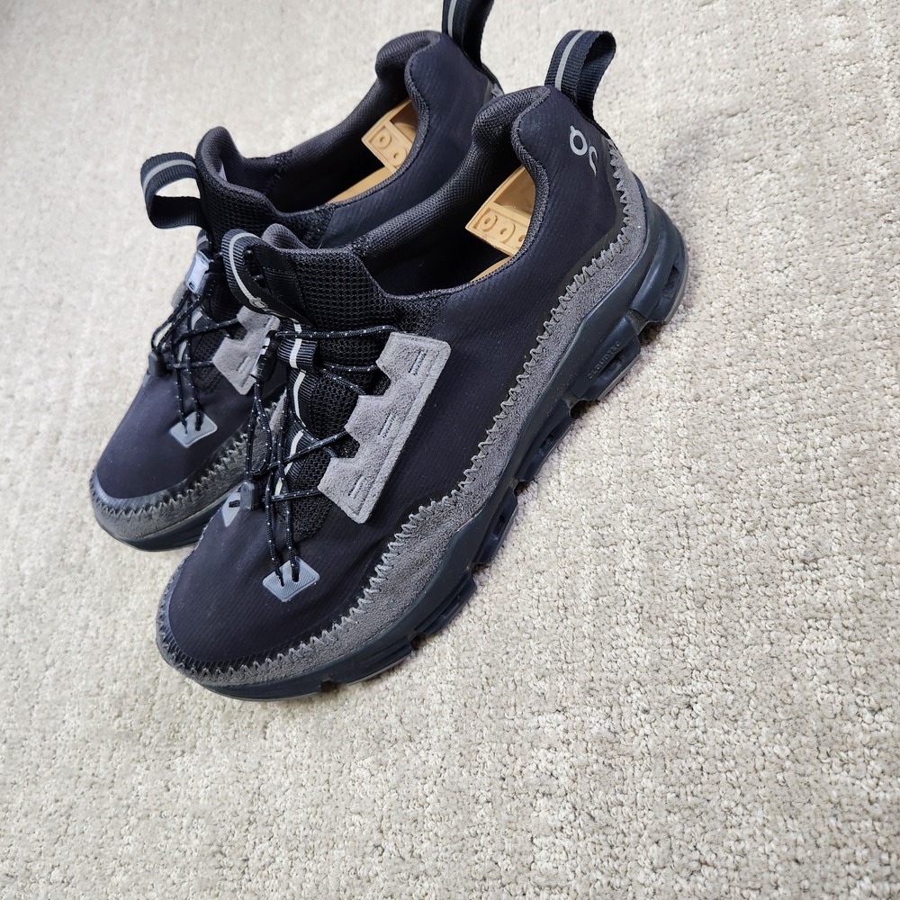 On Cloud Cloudaway Shoes Men 9.5 Black Gray Running Athletic 4999134 Waterproof‎